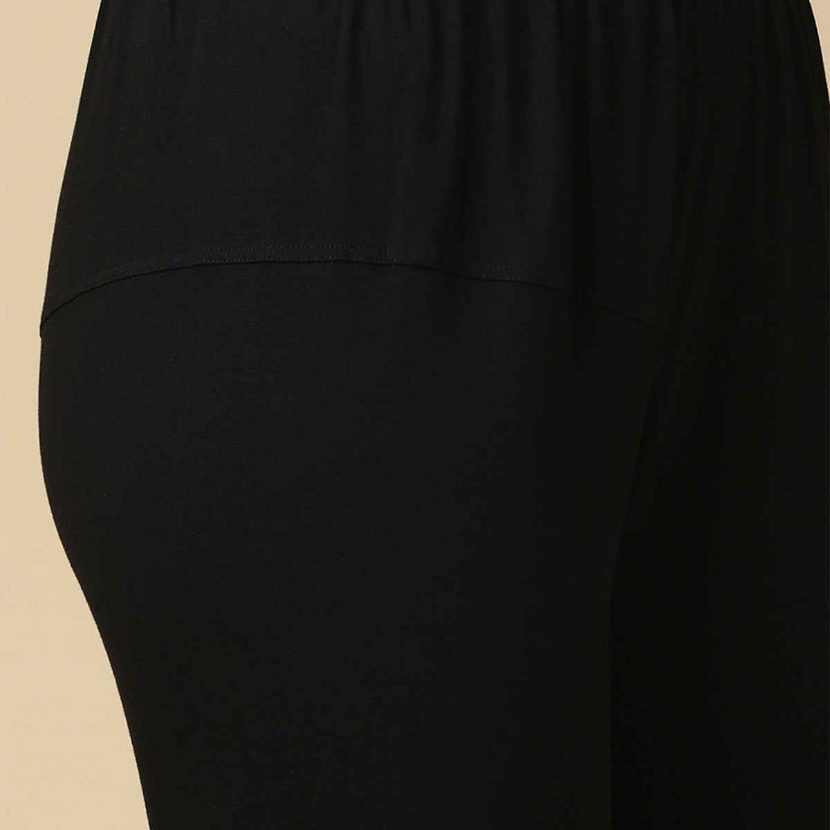 PYNK By Lux Cozi Women Ultra Soft 360 Stretch Premium Cotton Churidar Leggings | Black | Free Size