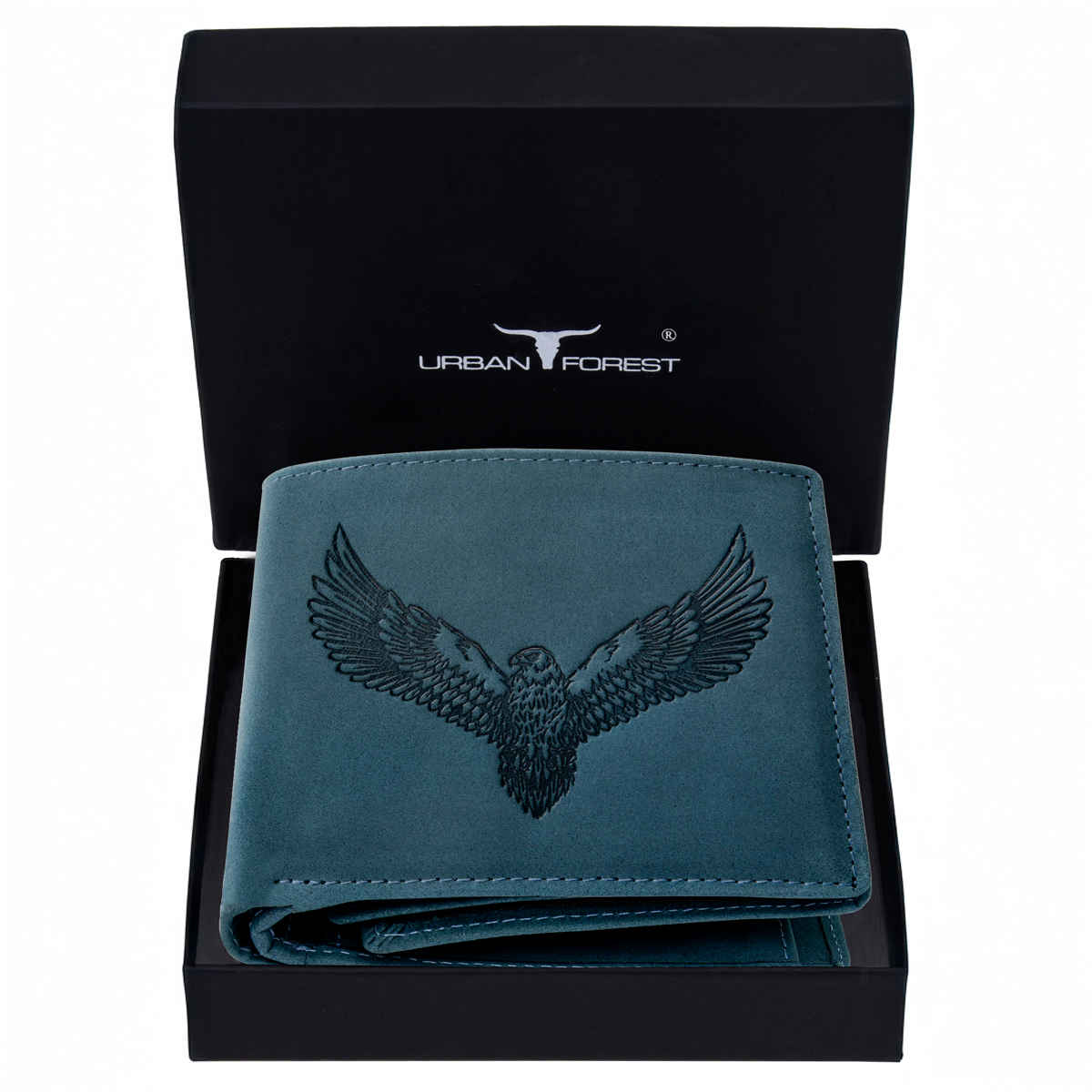 URBAN FOREST Men's Zeus Vintage Leather Wallet | Blue