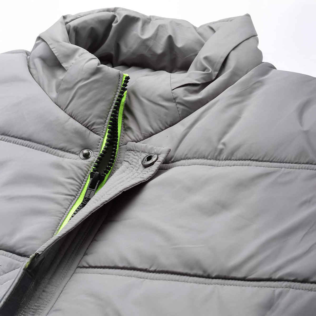 The Indian Garage Co Men's Slim Solid Jacket | Silver - L