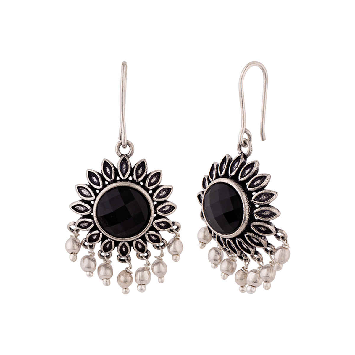 Voylla Work Essentials Round Cut Gem Earrings