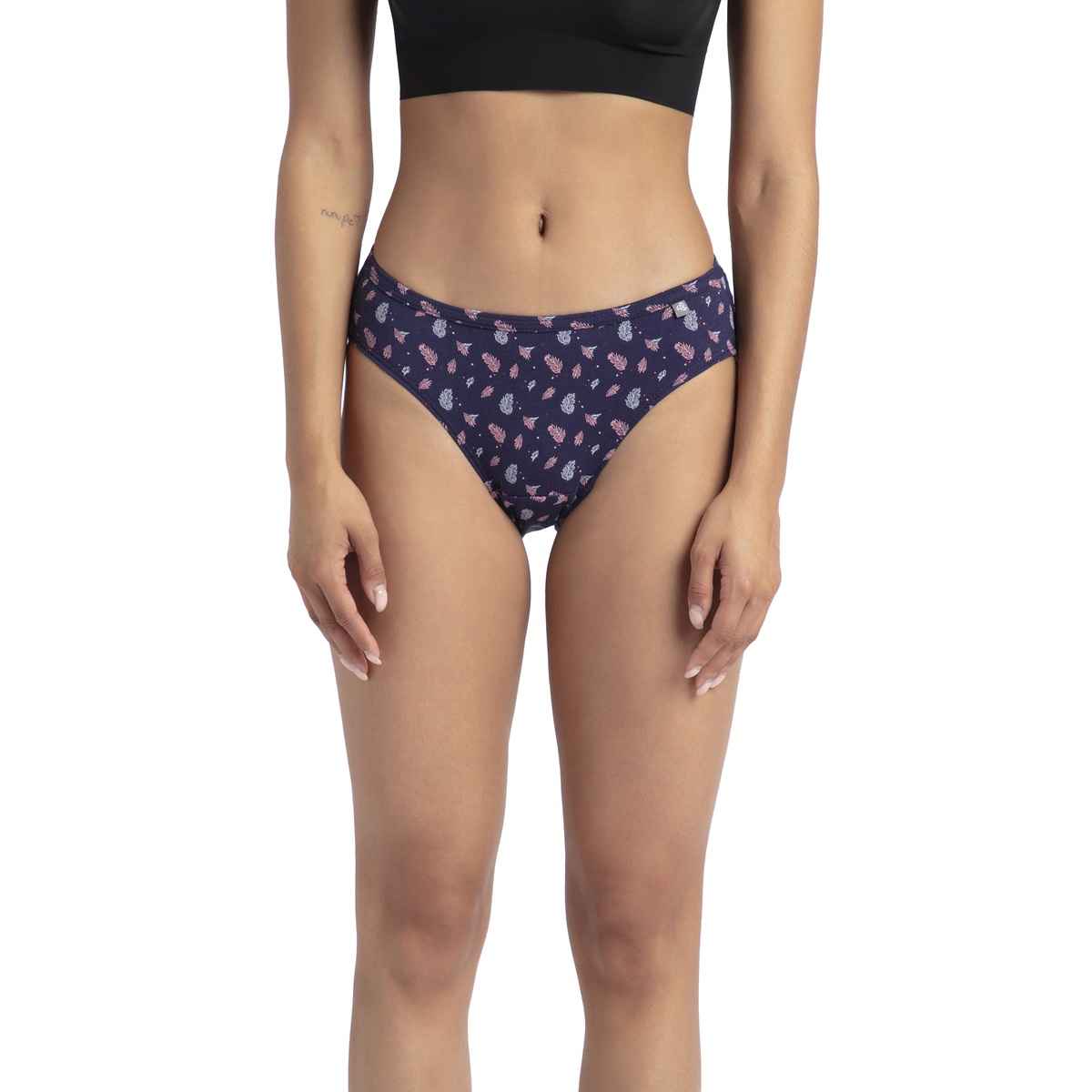 Jockey 1410 Women's Super Combed Cotton Underwear Bikini Panty|PO3 | Multicolor Dark assorted-XXL