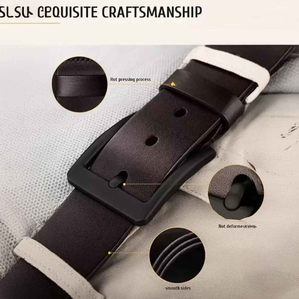 Kaezri Genuine Leather Brown Belt for Men With Bl. Buckle | Katabrbbd - 42