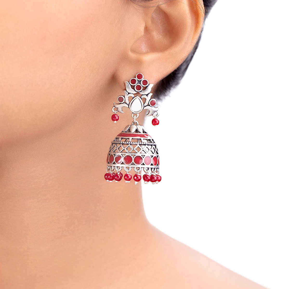 Voylla Rangabati Cutwork and Beads Earrings