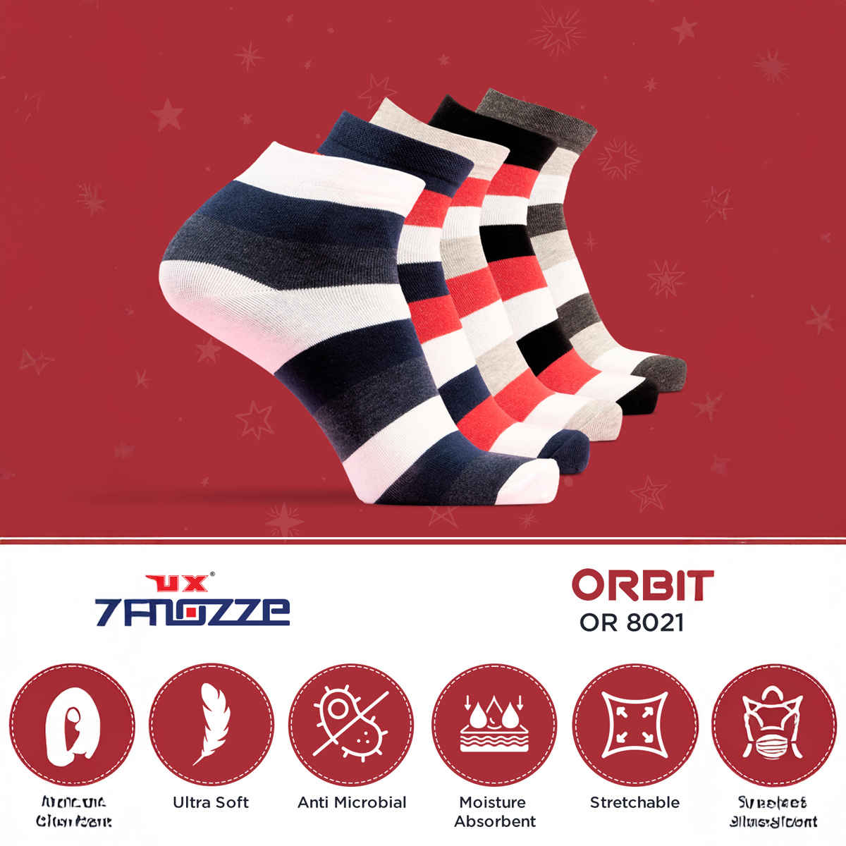 Lux Mozze Men's Solid Cotton Socks | Assorted - Free Size