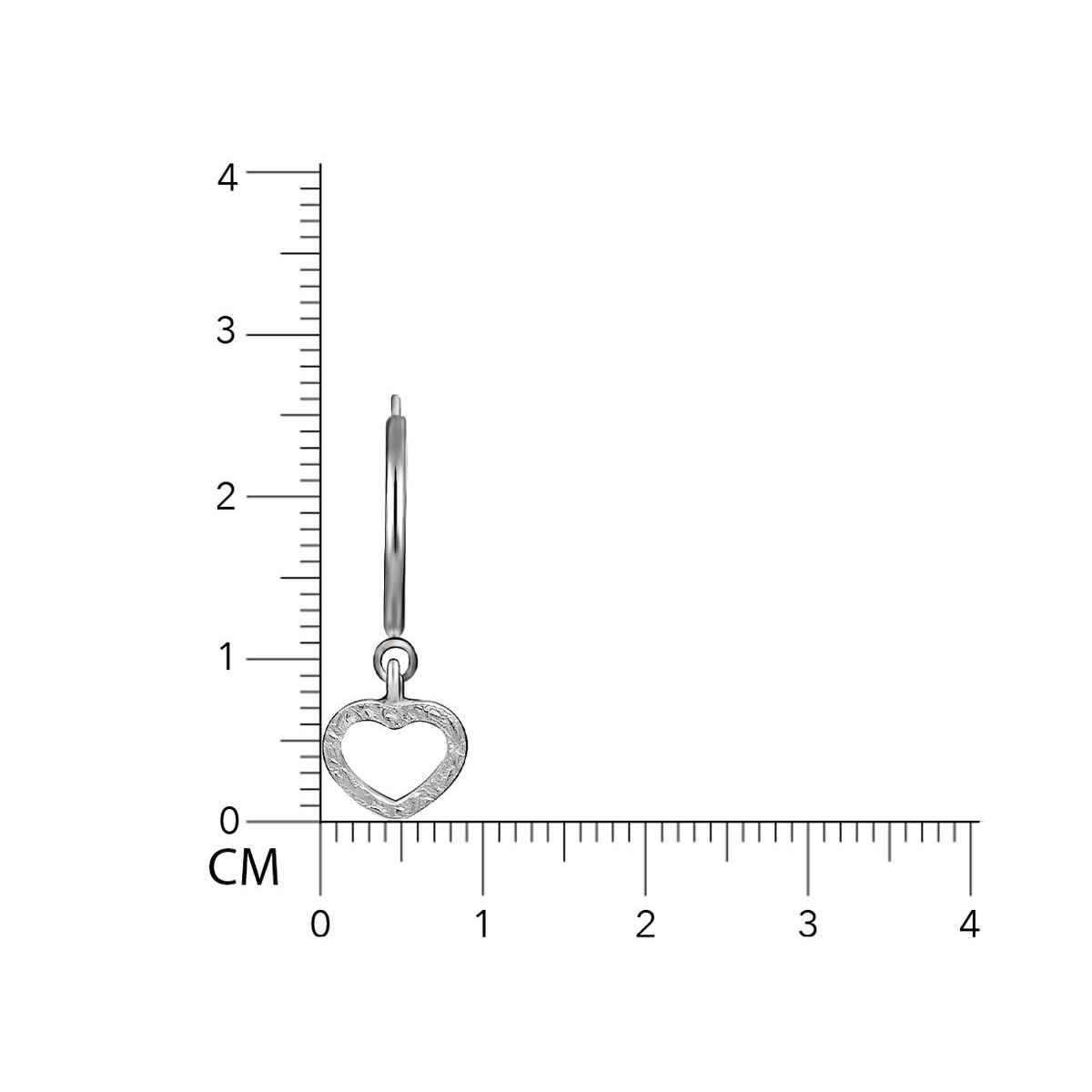 GIVA Silver Small Heart Drop Earrings