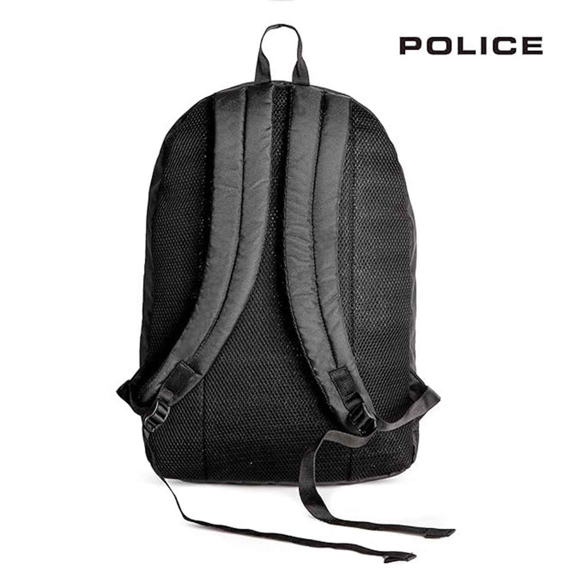 Police Unisex Solid Nylon 20 L Top Handle Laptop Backpack | Black - 15 Inches