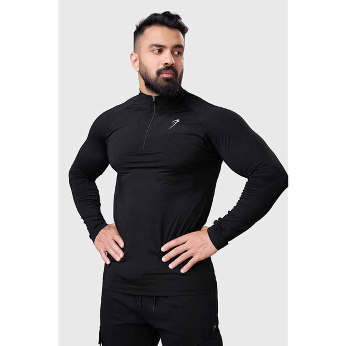 Fuaark Men's Thrive Pullover GYM T-shirt | Black - XL