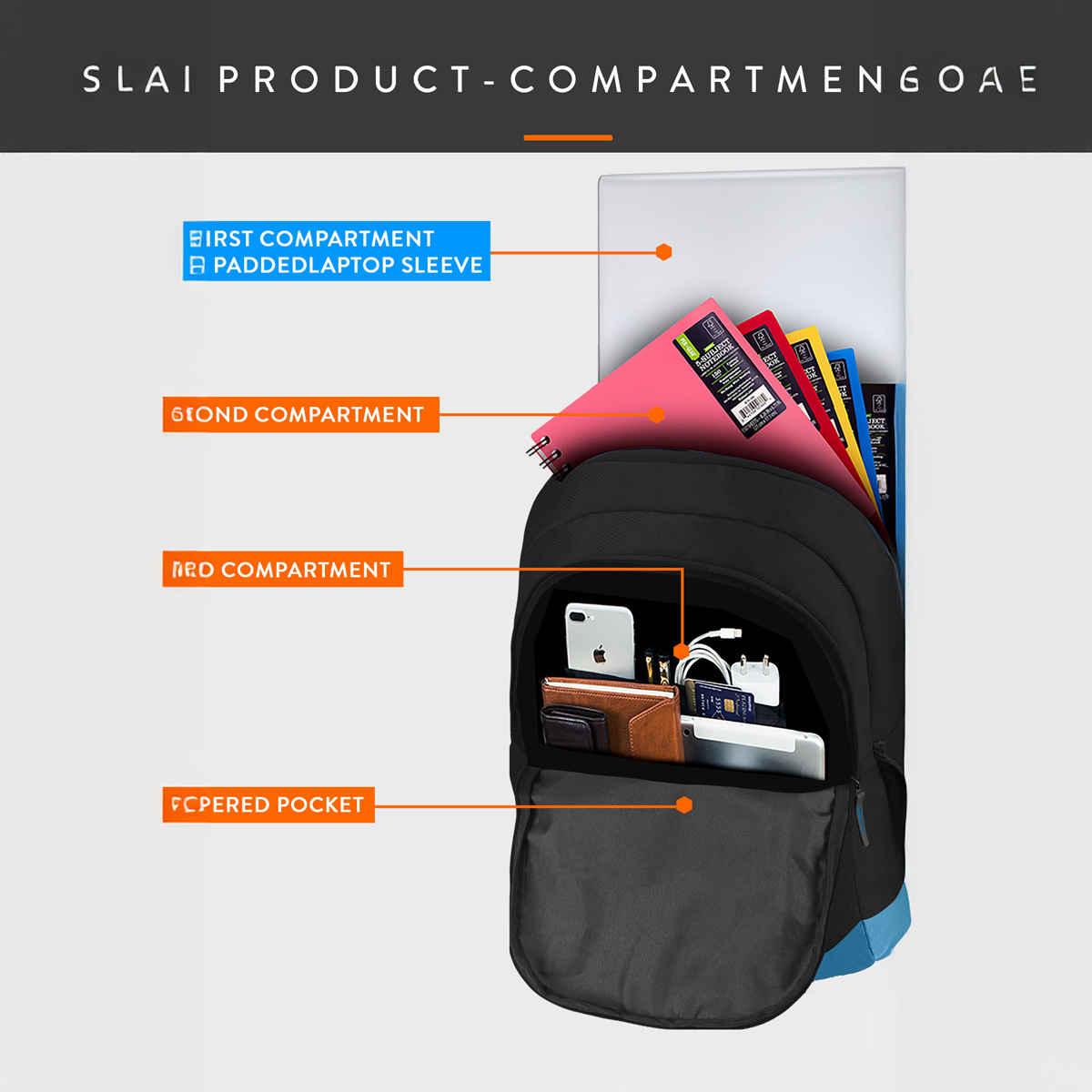 Lunar's Unisex Polyester 48 L Laptop Backpack | Black and Blue