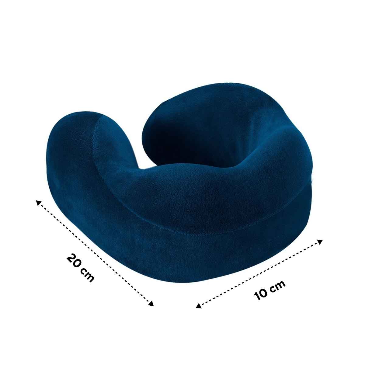 Billebon Premium Fibre Filled Travel Neck Pillow | Round Shape - Navy Blue