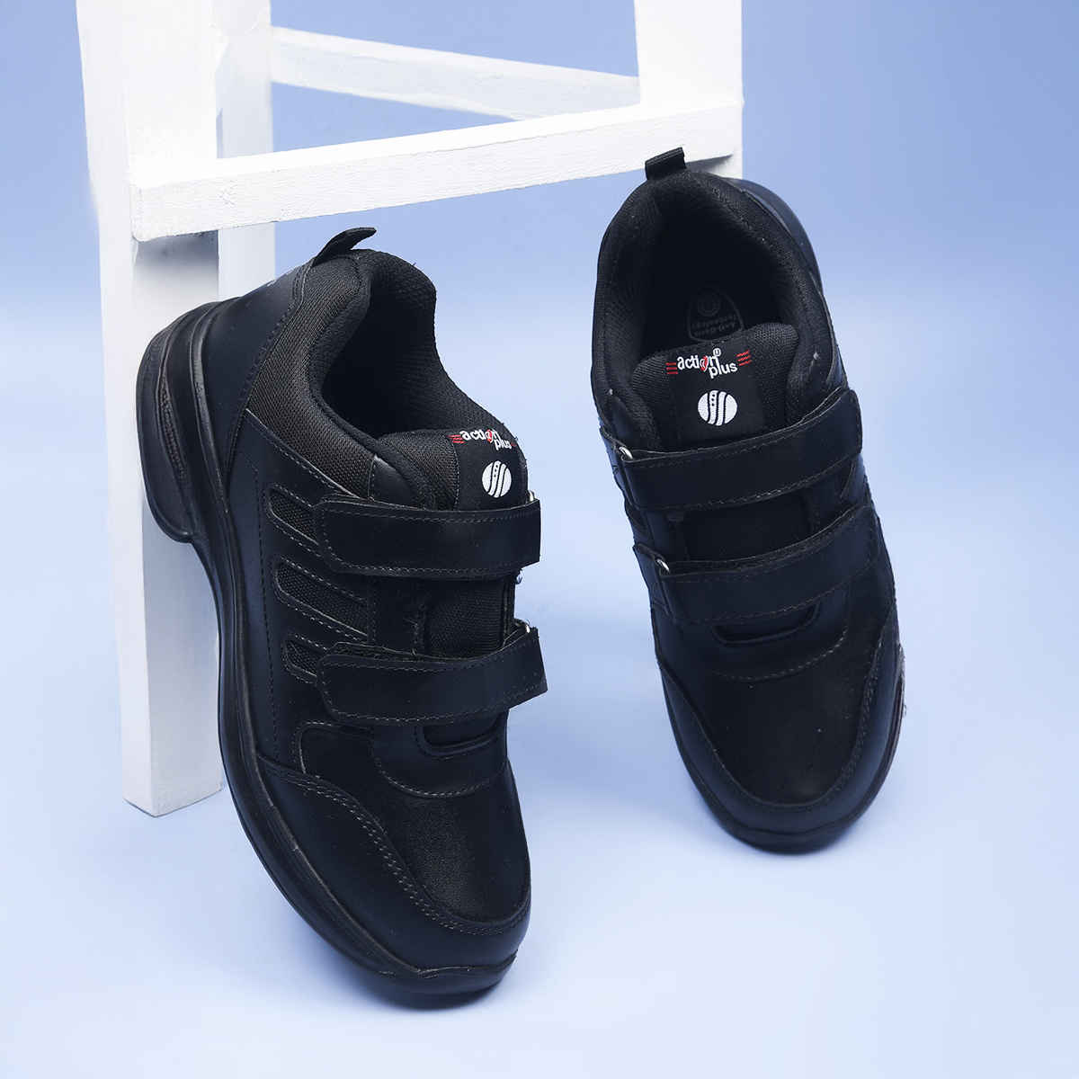 Action Kids School Shoes | AGT-52 | Black - UK 8