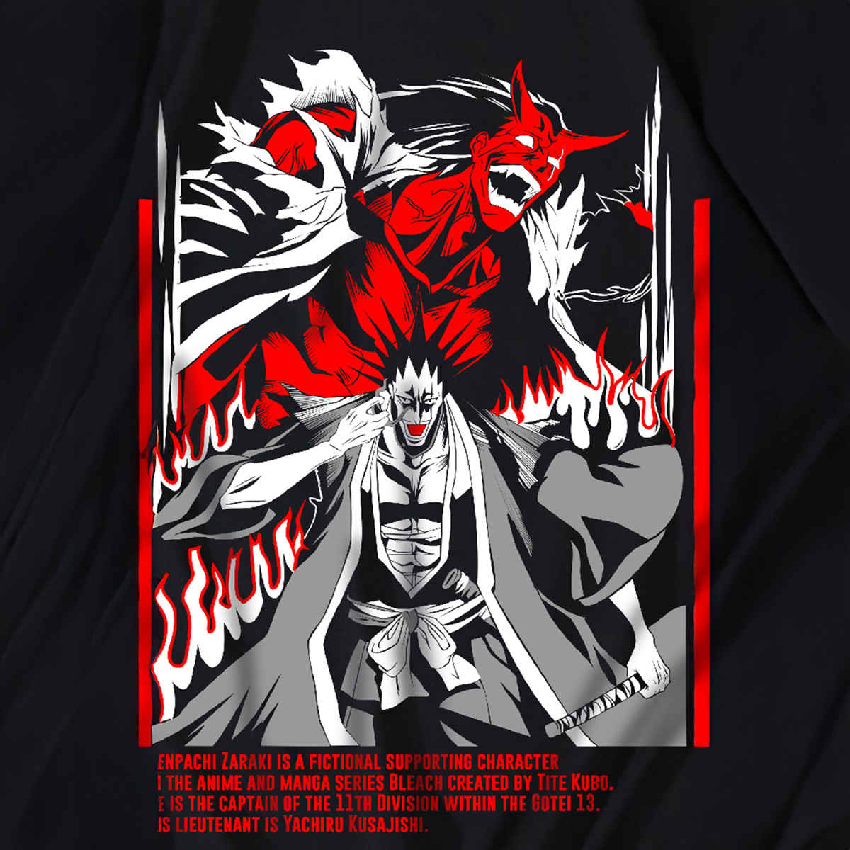 De Tees Men's Sweatshirt | Kenpachi | Black - L