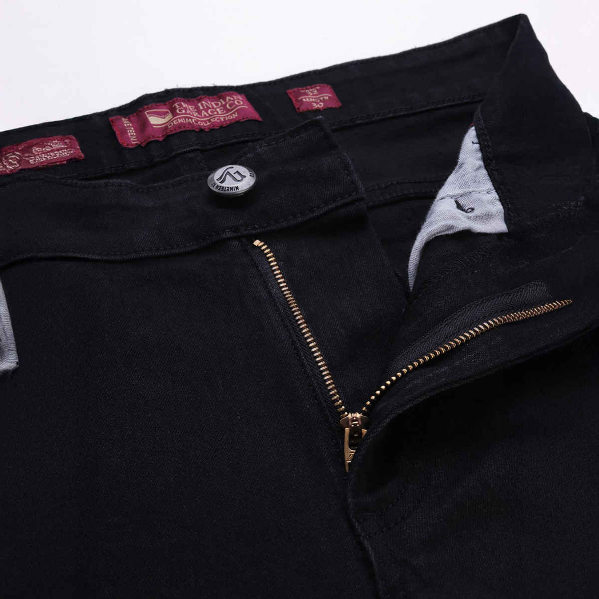 The Indian Garage Co Men | Super slim Casual | Black Denim | 32
