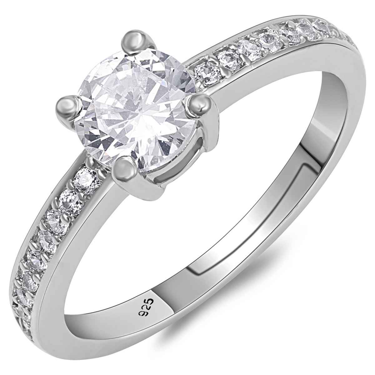 Lavie Womens Quilt Joanna Small Satchel Handbag Off White (1pc) & Pissara By Sukkhi 925 Sterling Silver Cubic Zirconia Finger Ring For Women (1pc) Combo