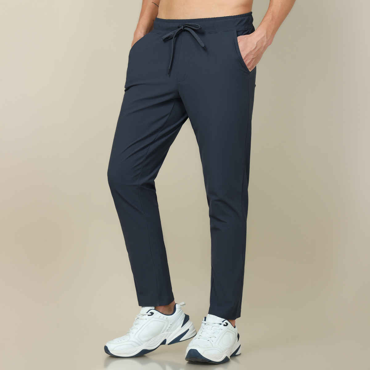 Technosport Men Poly Solid Relax Fit Sports Trackpants with DURACOOL+ | Carbon Grey | XXL