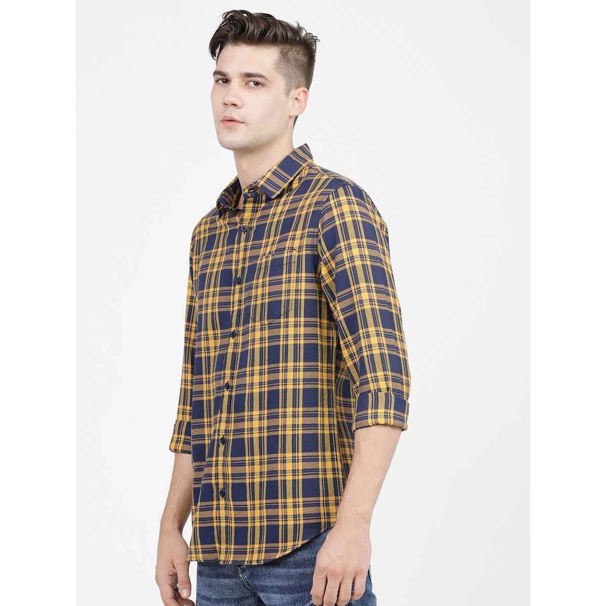 Ketch Men Slim Fit Tartan Checked Casual Shirt | Multicolor | XL