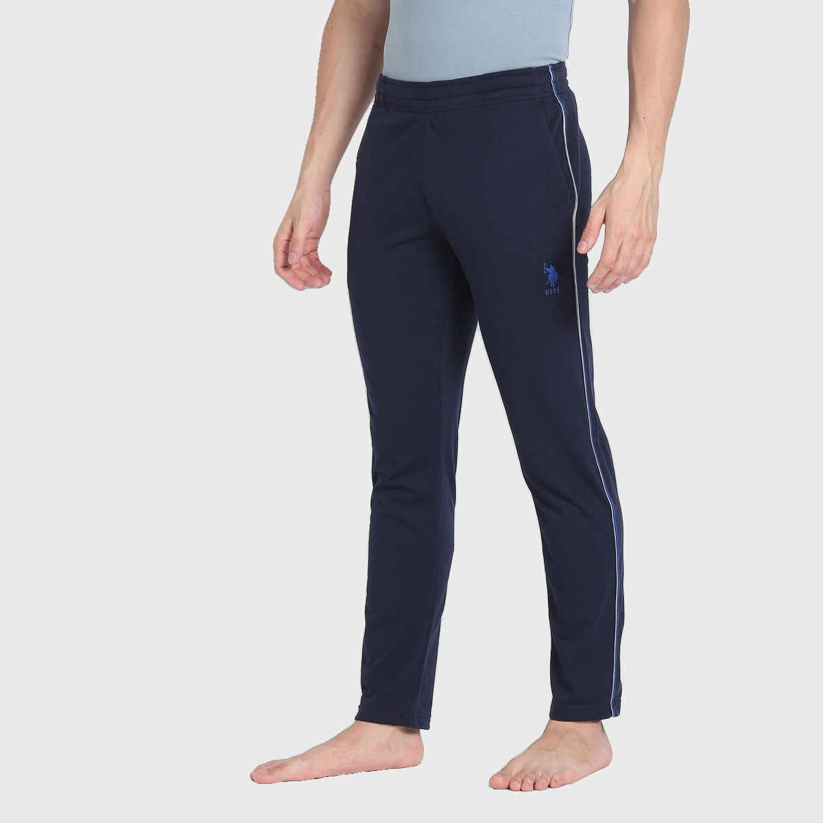 U.S. Polo Assn. Solid LR001 Lounge Track Pants - Pack Of 1 | Blue | XL