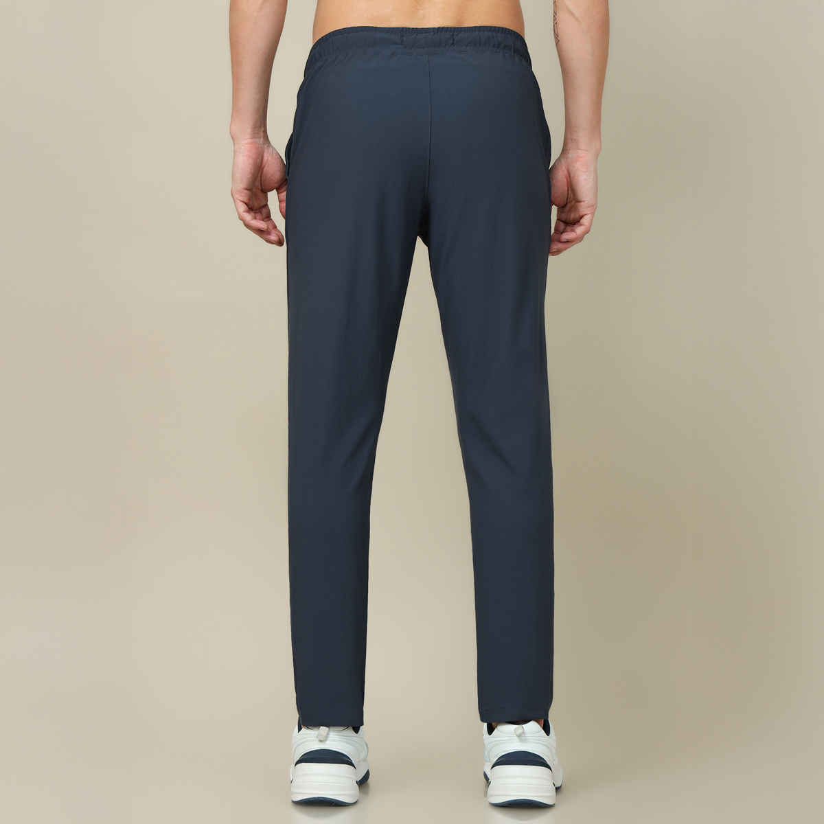 Technosport Men Poly Solid Relax Fit Sports Trackpants with DURACOOL+ | Carbon Grey | XXL