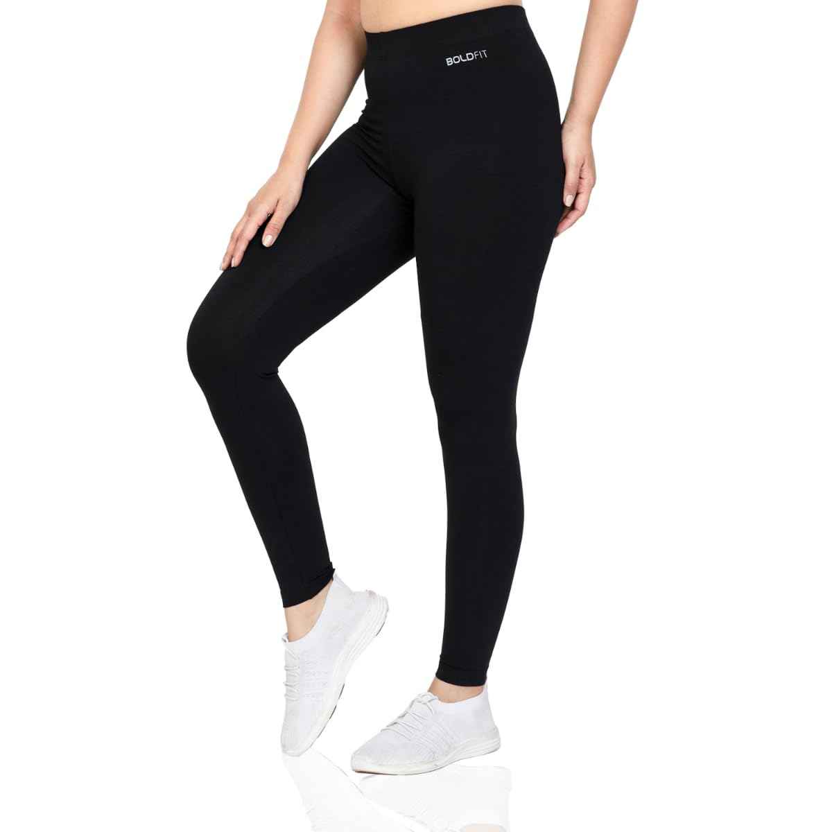 Boldfit Women's Stretchable Yoga Pants | Black - L
