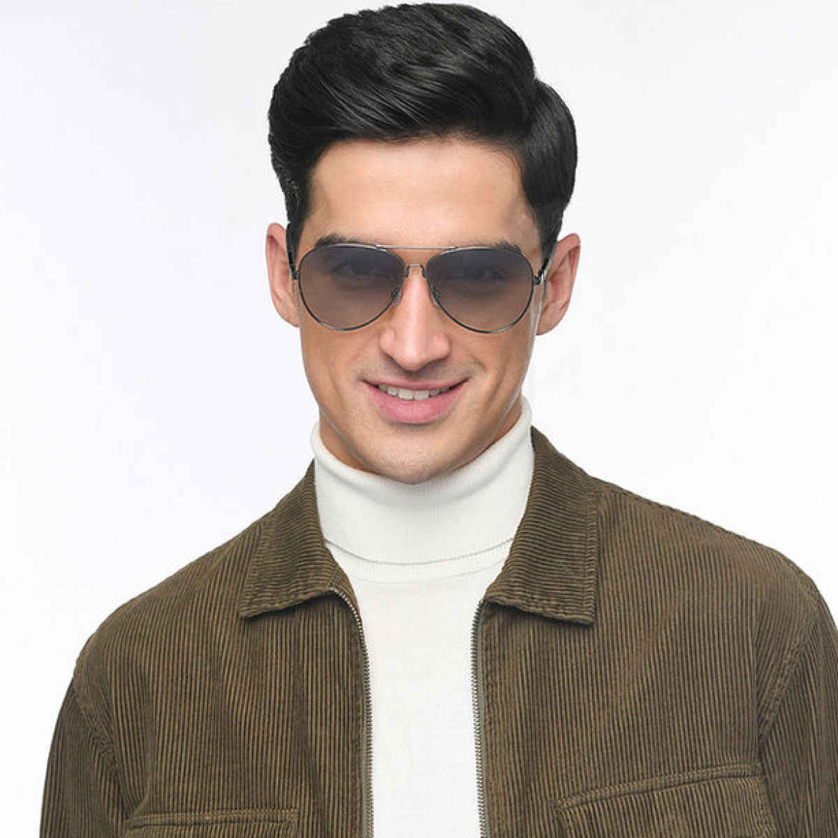 John Jacobs By Lenskart Unisex Metal Sunglasses | Gunmetal Green - Extra Wide