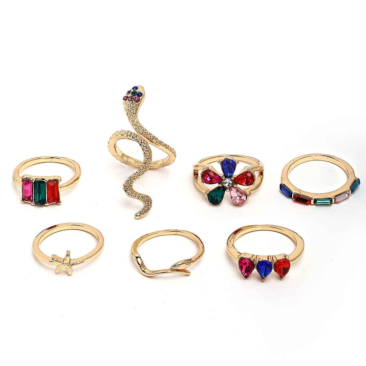 Karatcart Women's Designer Ring Combo Multicolor One Size | 44038411