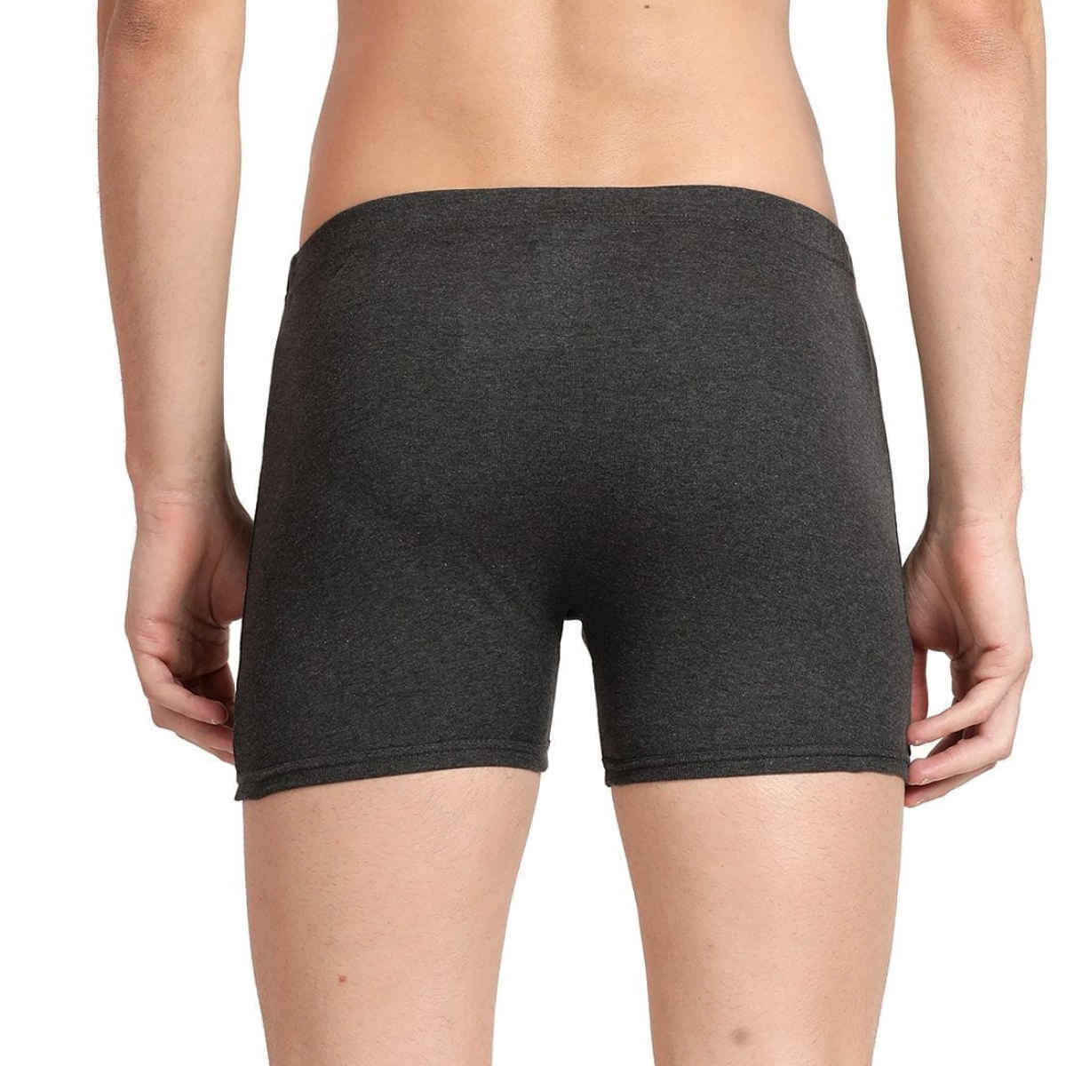 Pepe Jeans Mens Charcoal Melange 100% Cotton Solid Trunk - Pack of 2 (S) Comfort Fit, Soft Fabric