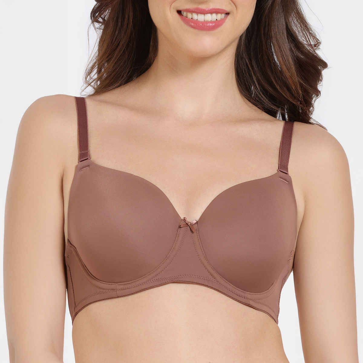 Zivame Women's Padded Wired 3/4Th Coverage T-shirt Bra | Nutmeg - 32D