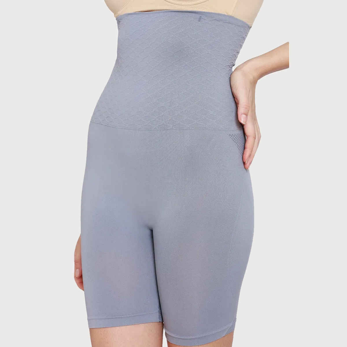 Zivame Women's All day Highwaist Thigh Shaper | Grey - 2XL