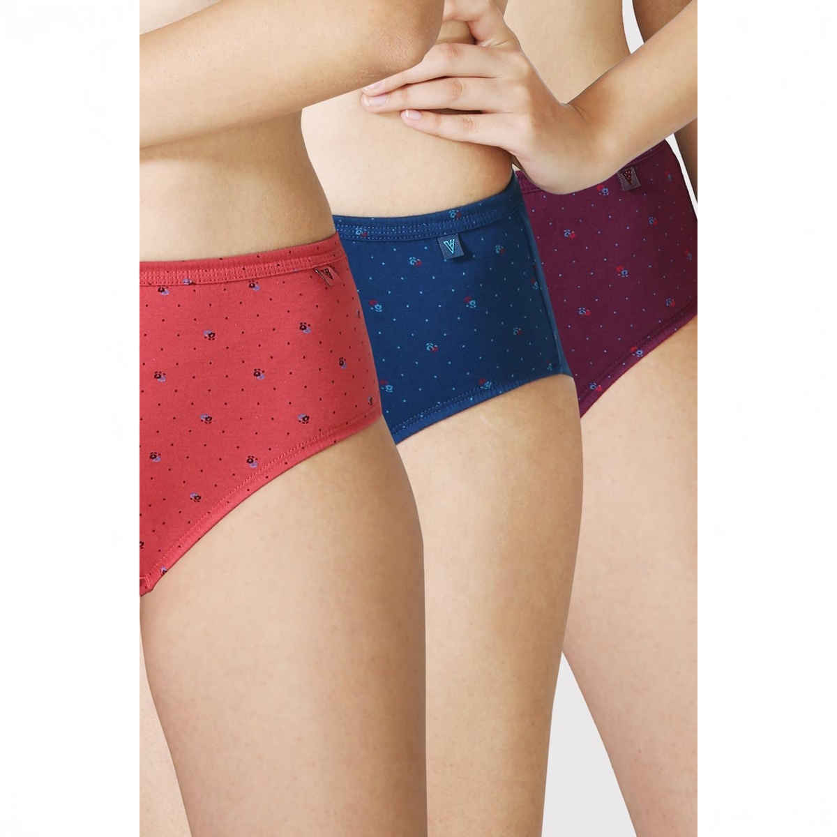 Van Heusen Women Pack of 3 Anti Bacterial Waistband Hipster Panty |M |Colour May Vary