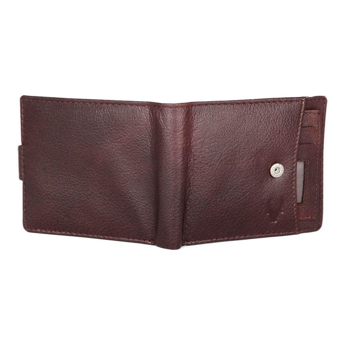 Wildhorn Men's Solid Leather Bi-Fold Wallet | Maroon - One Size