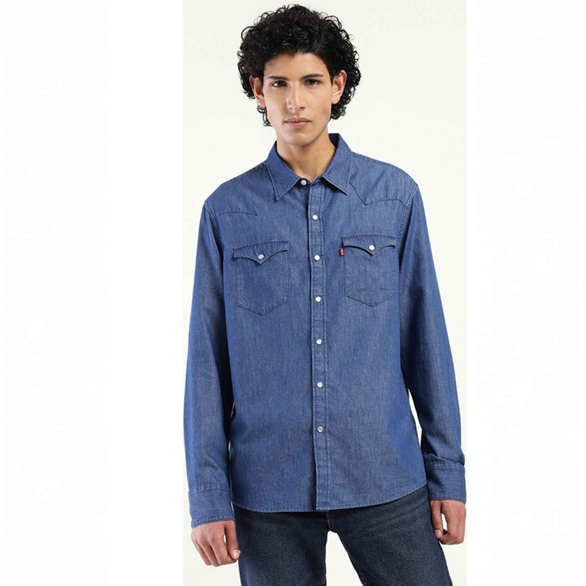 Levi's Men's 100% BCI Cotton Denim Shirt | Light Denim Blue - S