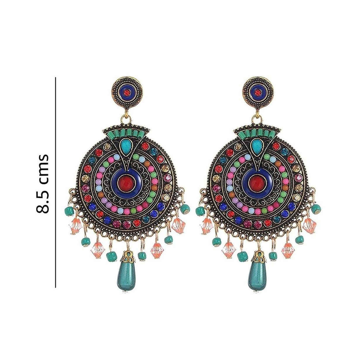 YouBella Jewellery Bohemian Multi-Color Earrings For Girls And Women