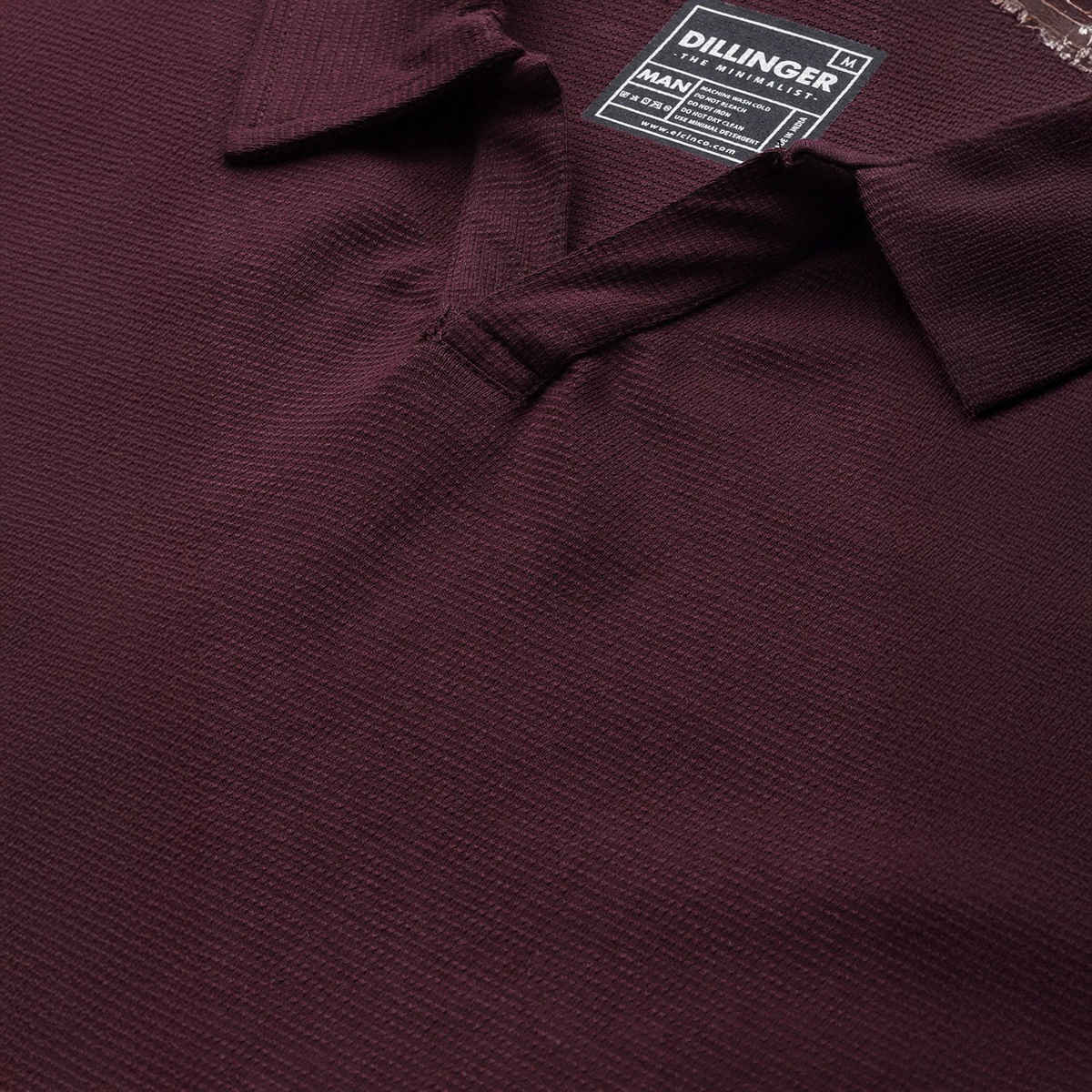 Dillinger Men's Long Sleeve T-shirts | DLPOL002WINE | Wine - XL