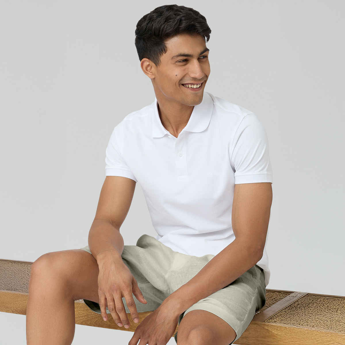 XYXX Nova Polo T-shirt - Polar White | Super Combed Cotton | L