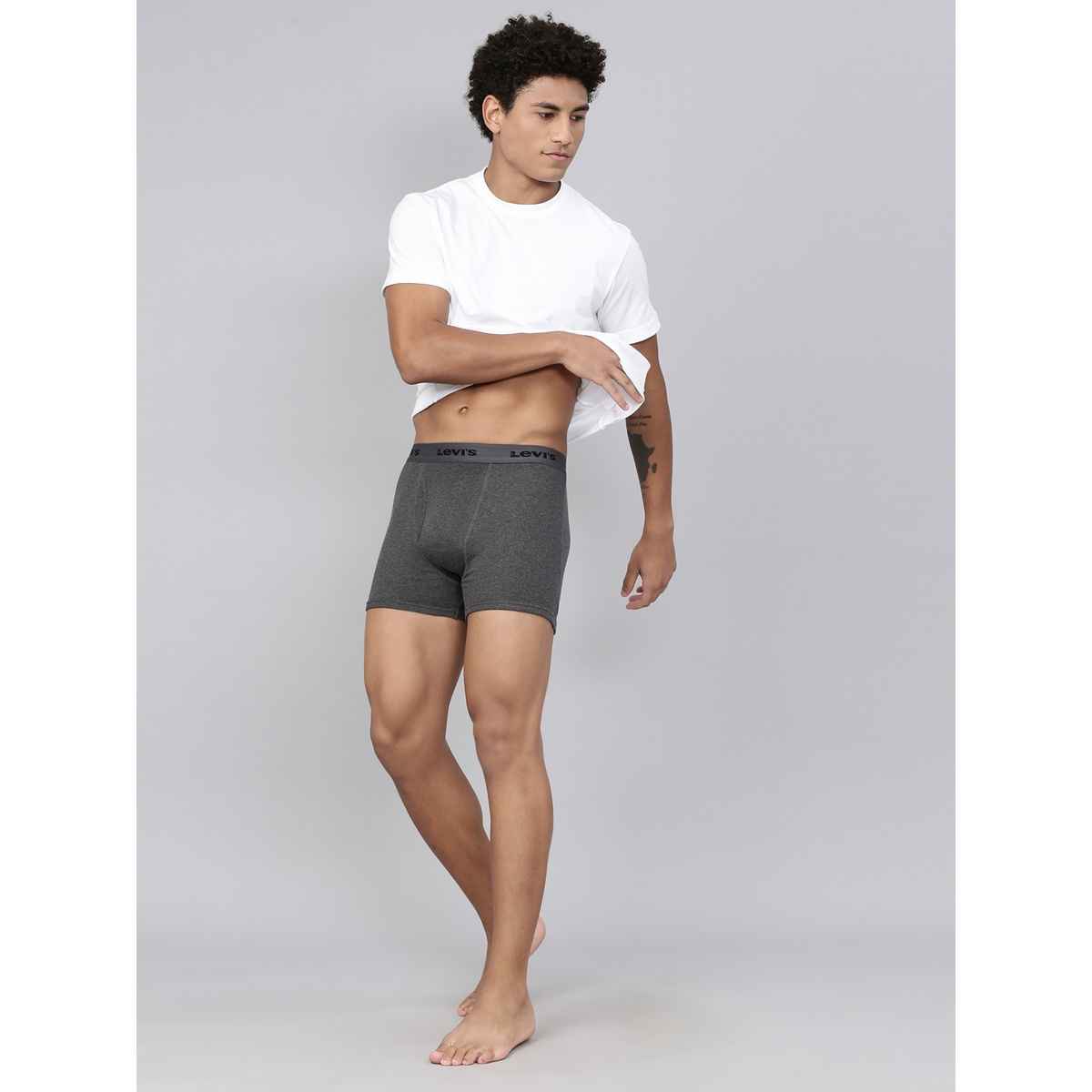 Levi's 001 Men's Classic Boxer Brief | Contoured Double Pouch | D. Grey Mel | XL
