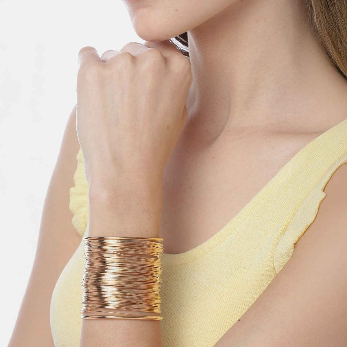 YouBella Stylish Latest Design Bracelet Jewellery Gold Plated Cuff for Women (YBBN - 91677)