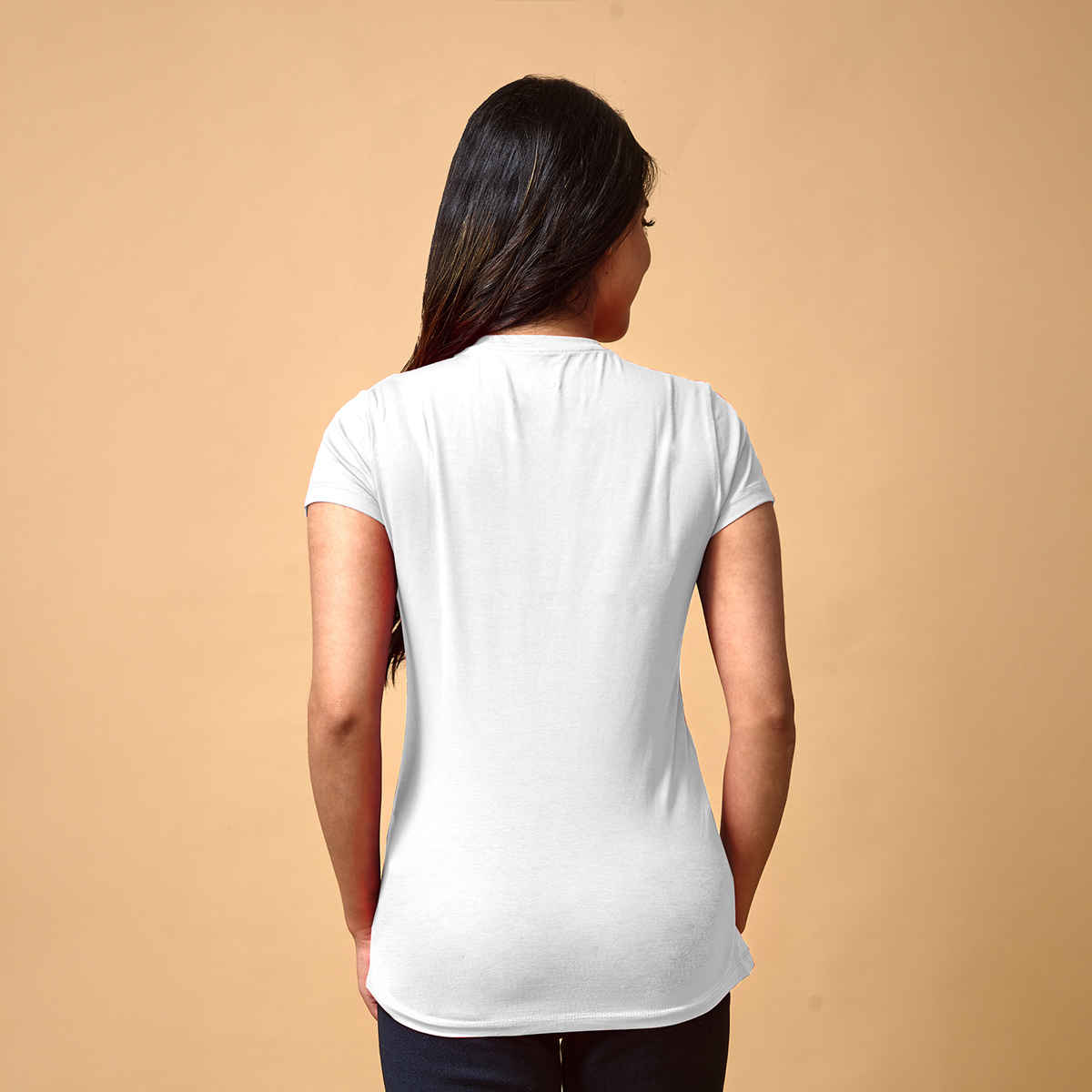 Lyra Women's T-shirt Round Neck Solid | White - L