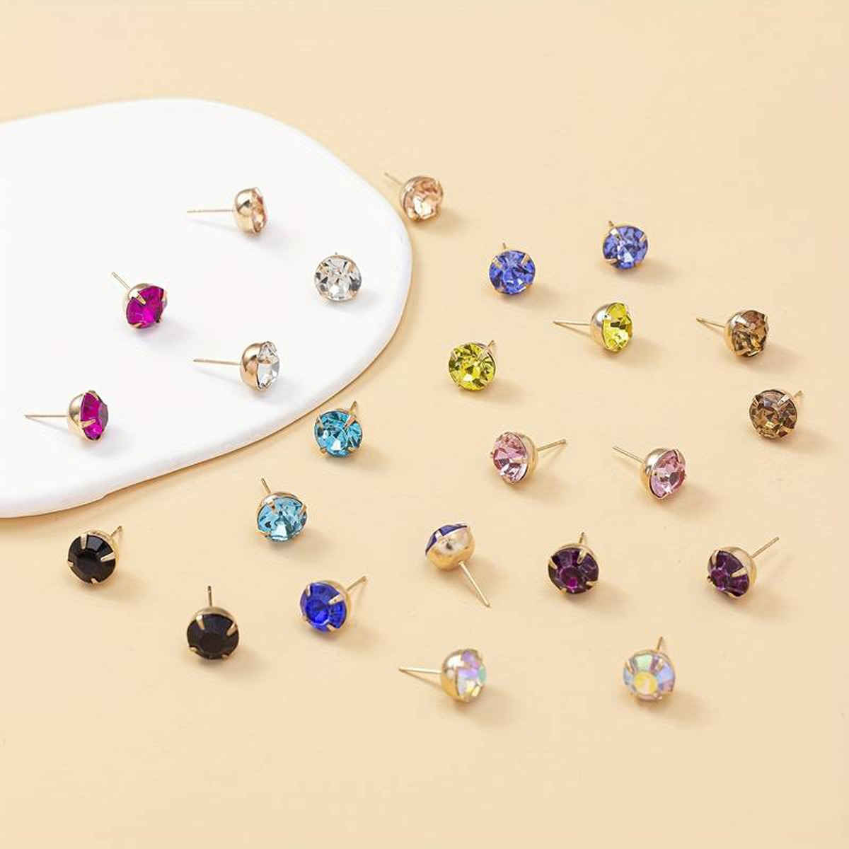 Jewels Galaxy Gold Plated Everyday Use Multicolor Stud Earrings