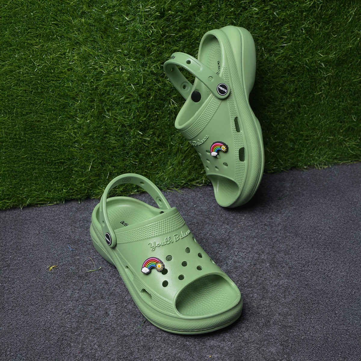 Action Girl's Ontl-22 Soft Sandals | Latest Design Sandals | Office Weal Sandals | Spring Green - UK 8