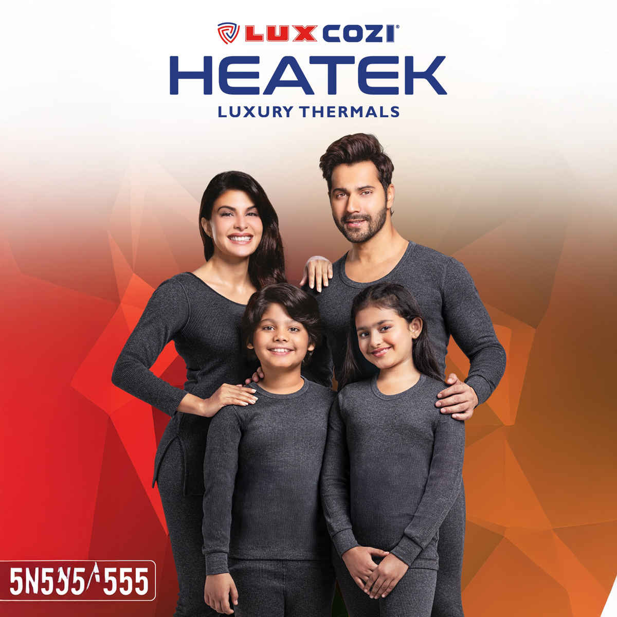 Lux Cozi Men's Heatek Thermal Comfort, Stretchable & Super Warm Trouser | Black Melange-85