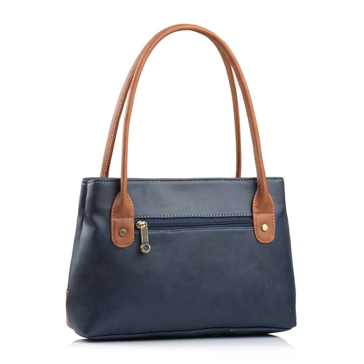 Fostelo Women's Vegan Leather Zara Handbags Shoulder Hobo Bag Ladies Purse | Blue | Medium