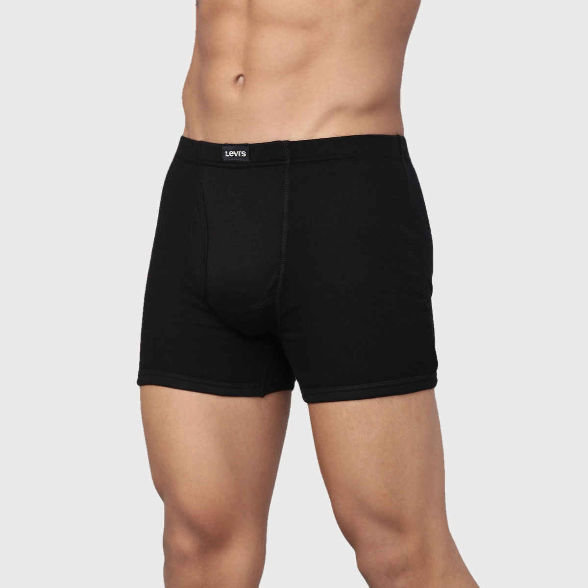 Levi's 010 Men's Comfort Boxer Brief | Contoured Double Pouch | Black | S