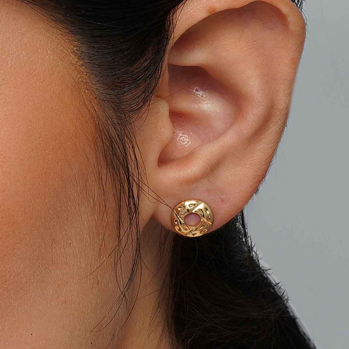 Fashion Frill Women's Stackable Earings Gold Regular
