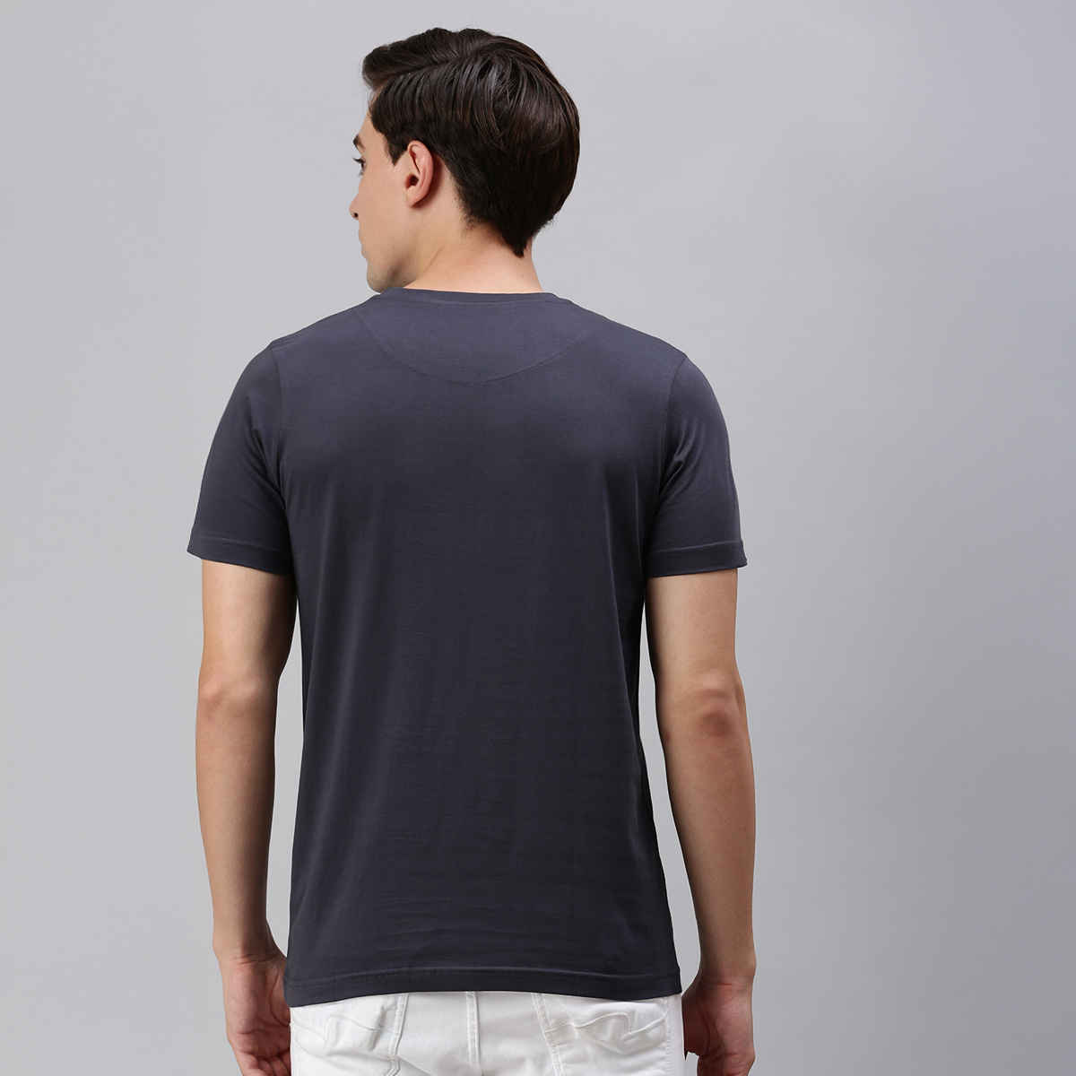 Onn Men's Platina Pure Comfort Supima Cotton Round Neck T-Shirt | Grey - S