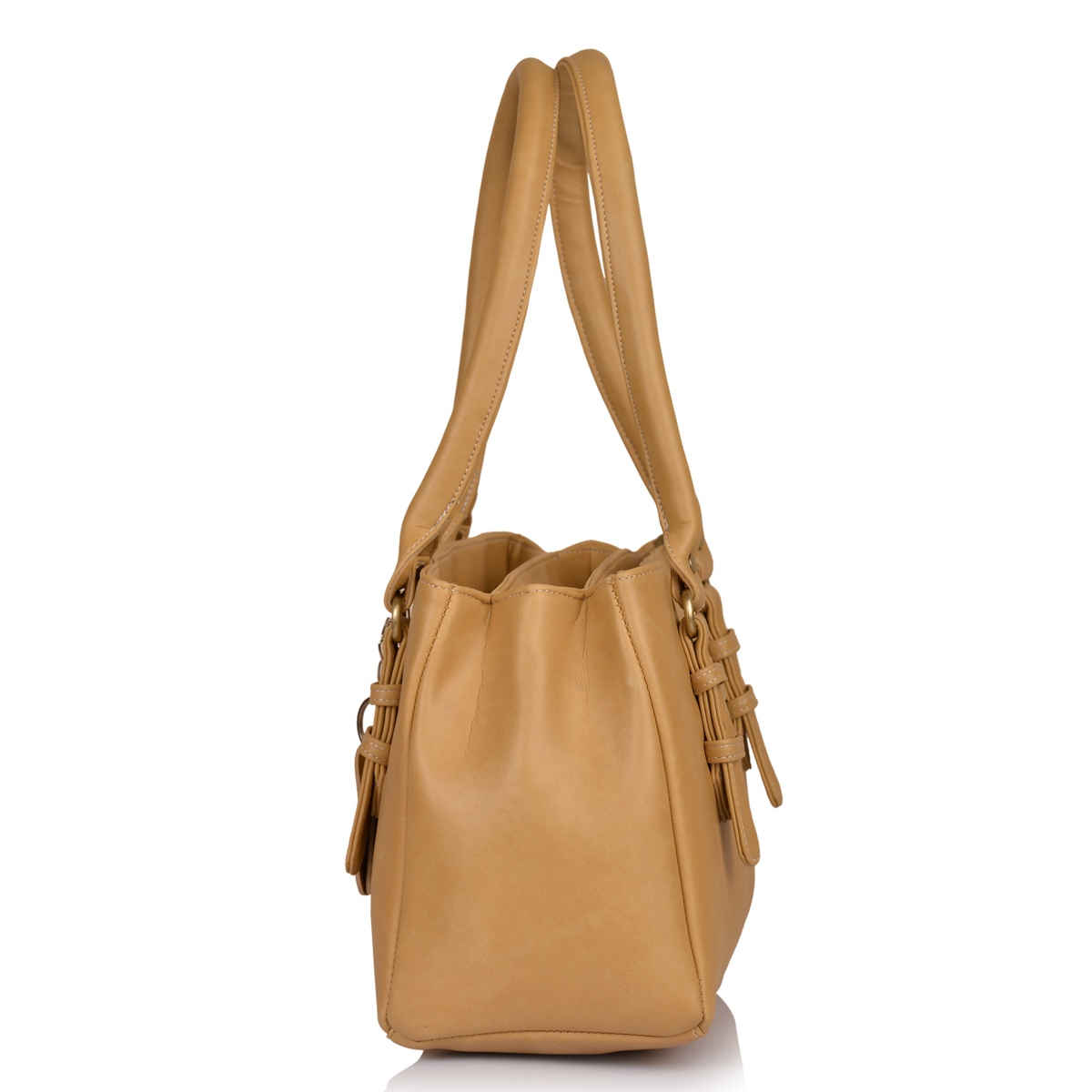 Fostelo Women's Vegan Leather Westside Handbags Shoulder Hobo Bag Ladies Purse | Beige | Large