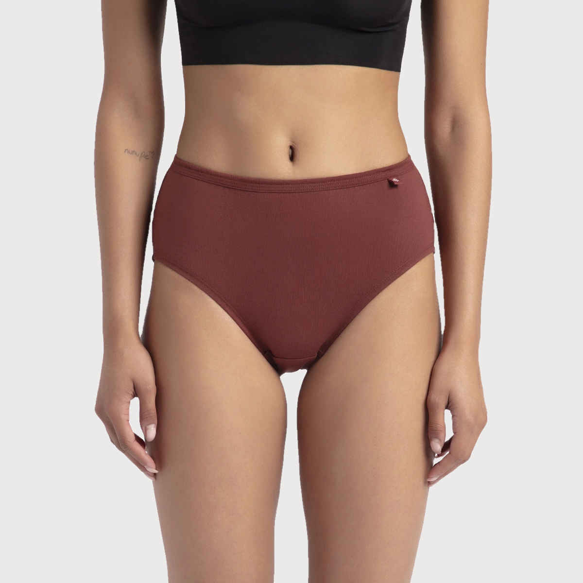 Jockey 1406 Women's Super Combed Cotton Underwear Mid Waist Hipster Panty|PO3 | Multicolor Dark assorted-L