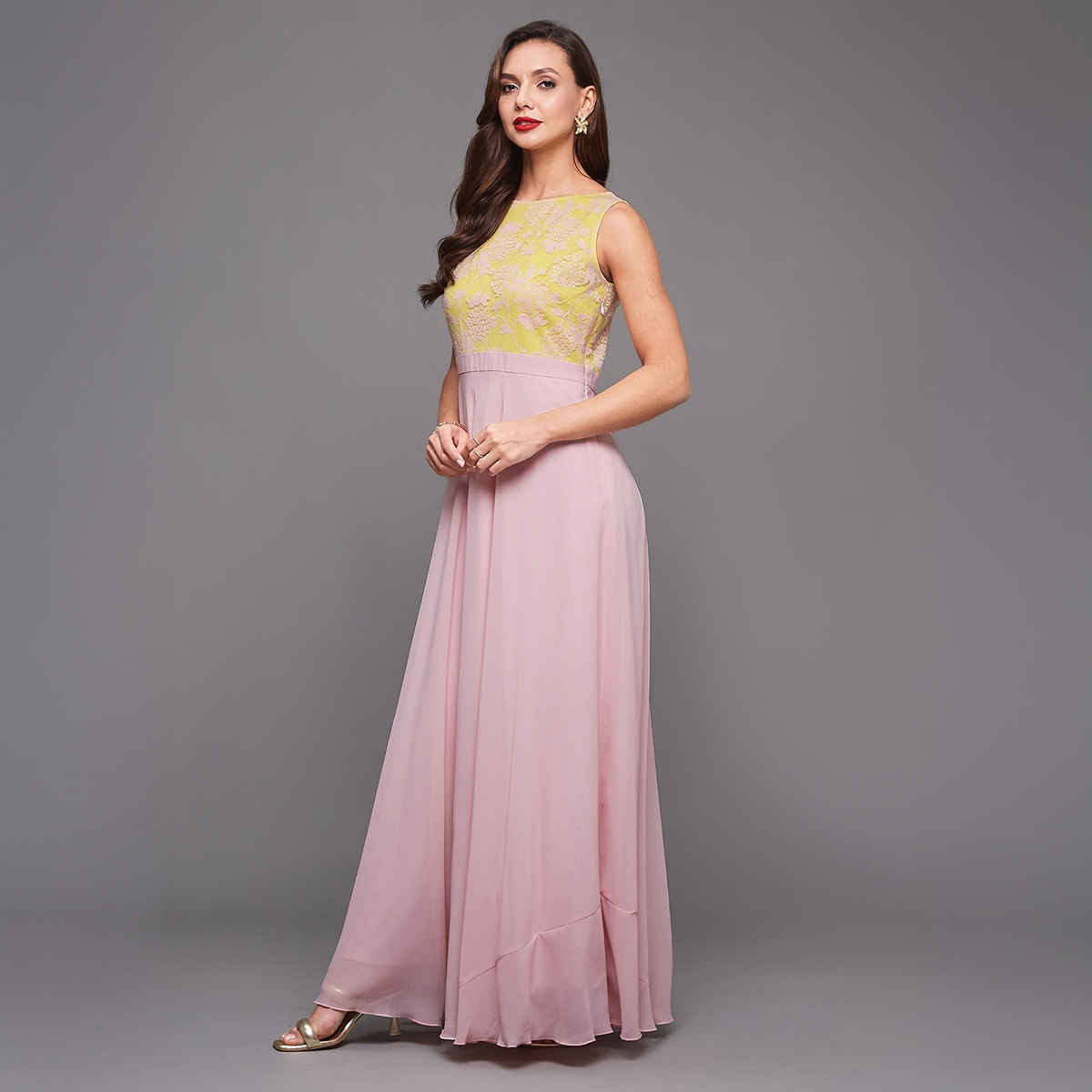 Miss Chase Women s Just My Imagination Maxi Dress Dusty Pink | XL