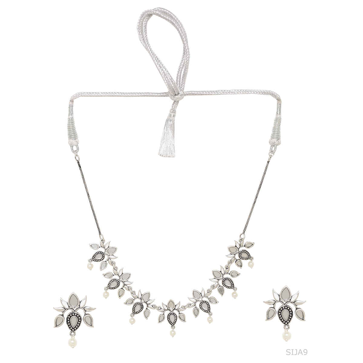 Voylla Amaira Mirror Details Necklace Set