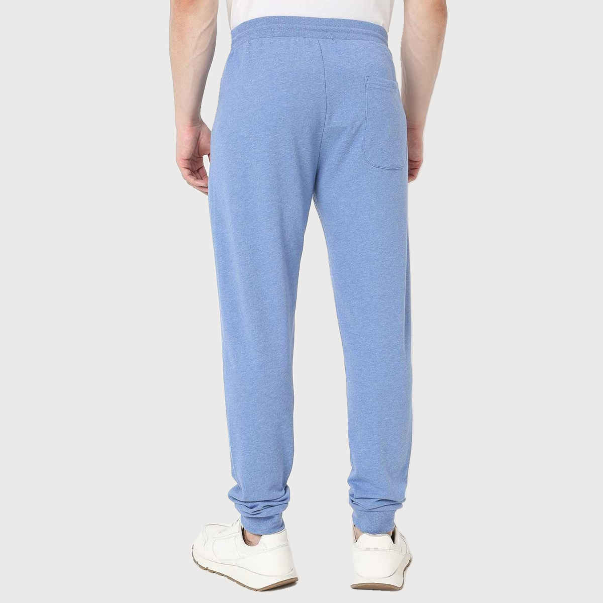 Underjeans by Spykar Men's Pure Cotton Pyjama | Blue Melange - L