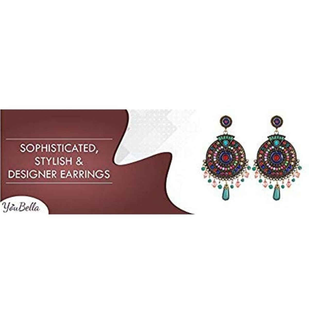 YouBella Jewellery Bohemian Multi-Color Earrings For Girls And Women