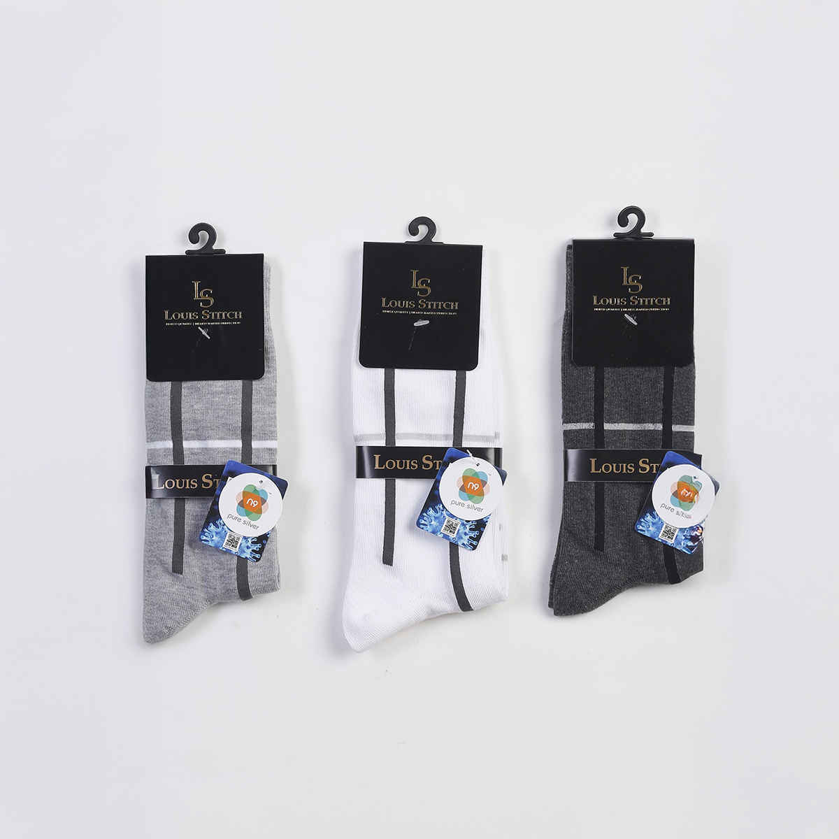Louis Stitch Men's Solid Egyptian Cotton Socks | Assorted - One Size